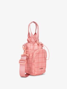 Calpak Pink Grid Water Bottle Holder